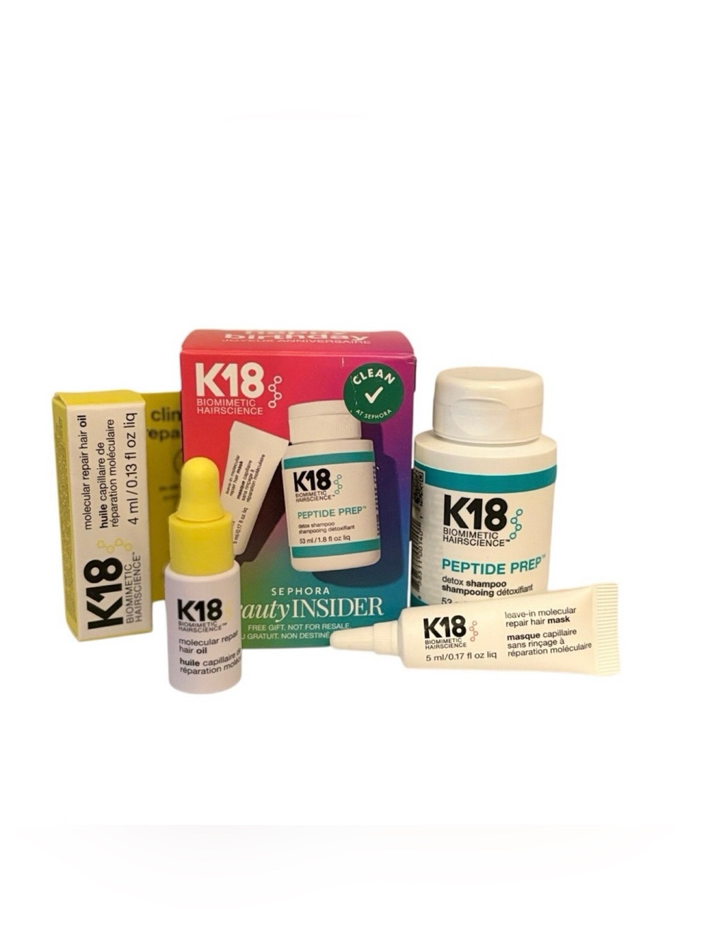 K18 Bundle- Detox Shampoo, Molecular Hair mask and Molecular Hair Oil. BNIB